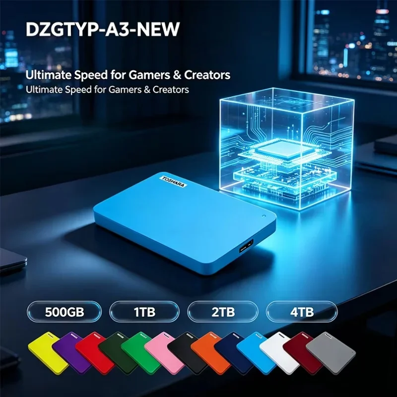Portable External Hard Drive 500GB 1TB 2TB 4TB Portable External Hard Drive USB Black Hot Sale for Laptop/Desktop/PC