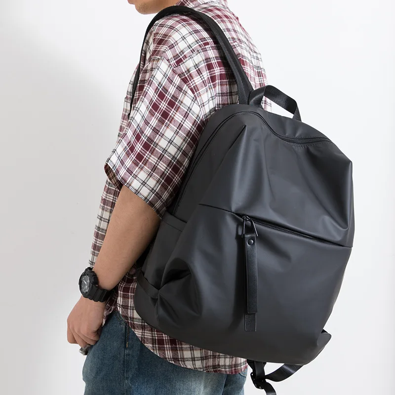 

Уличная одежда, карманный мужской нейлоновый рюкзак, большой емкости для ноутбука, школьный подростковый рюкзак, повседневный черный пригородный дорожный мужской рюкзак