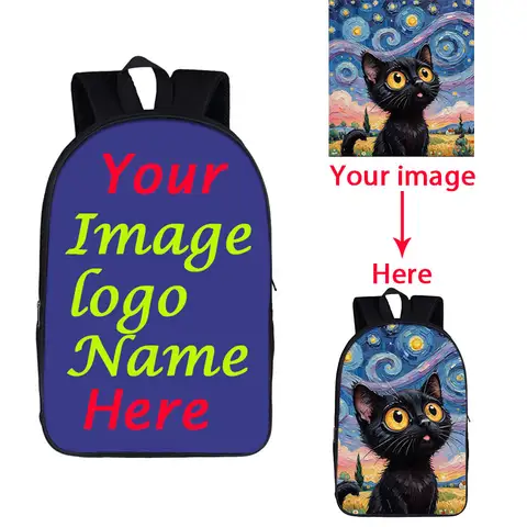 16inch Custom Backpack Personalized Laptop Backpack Men Rucksack Travel Bags Teenager Daypack School Bags Book Bag