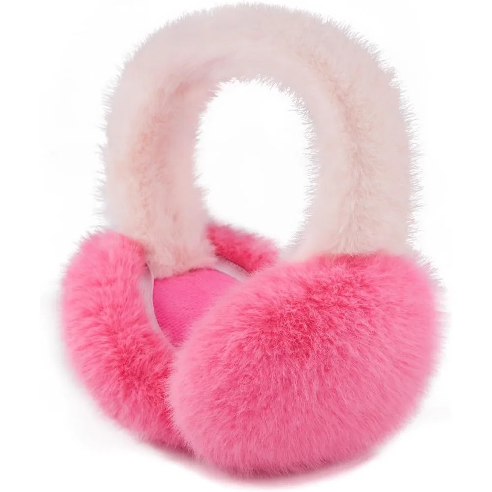 

Складные наушники для женщин, пушистые наушники для холодной погоды, зимняя теплая повязка на голову, милые гетры с напуском