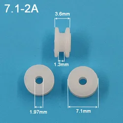 7.1-2A Pulley Diameter 7.1mm Tight for 2mm Shaft Plastic Timing Belt Sheave Toys DIY Models Accessories 7.2 2A