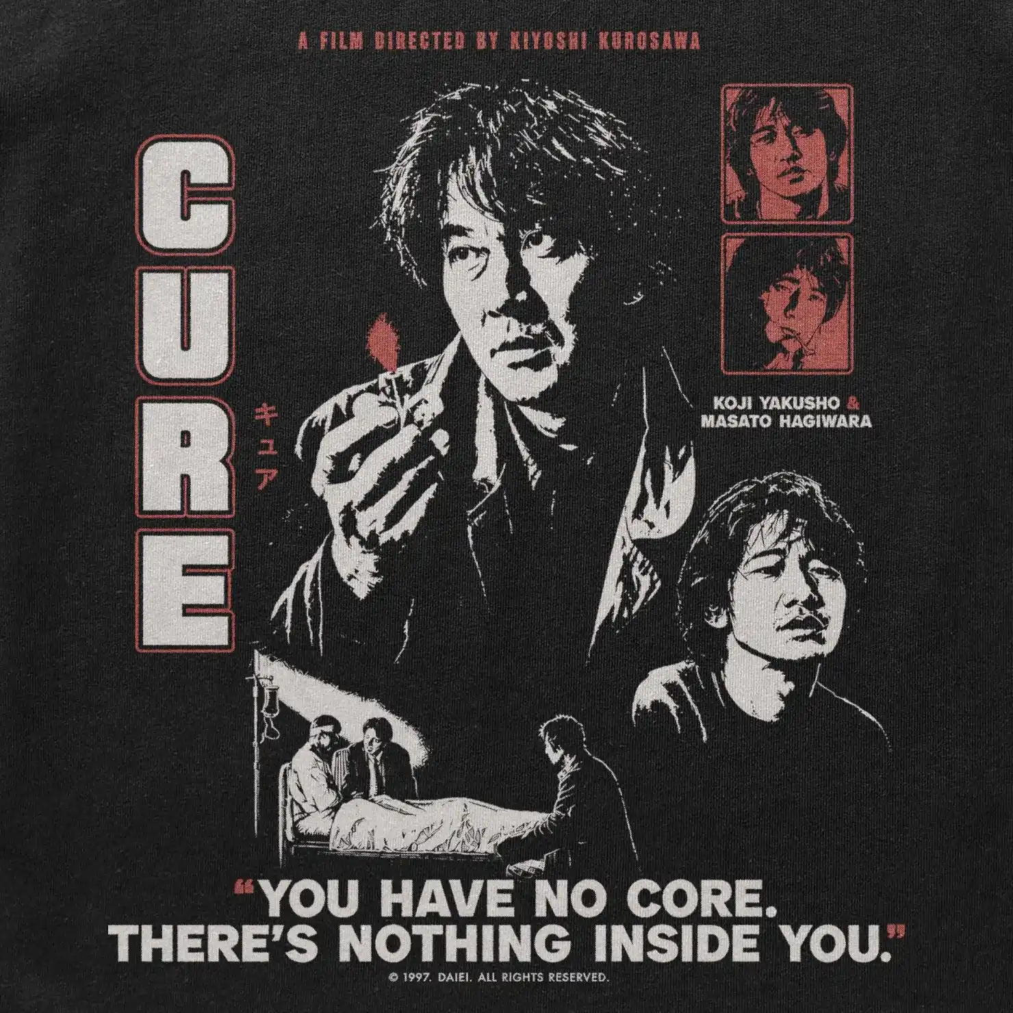 Cure 1997 Movie Kiyoshi Kurosawa J-Horror Graphic T-Shirt Cotton Men Women Streetwear Tee