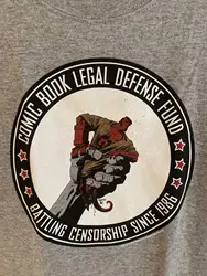 RARE 2003 CBLDF Hellboy SMALL T-Shirt Mignola comic book legal defense fund SDCC