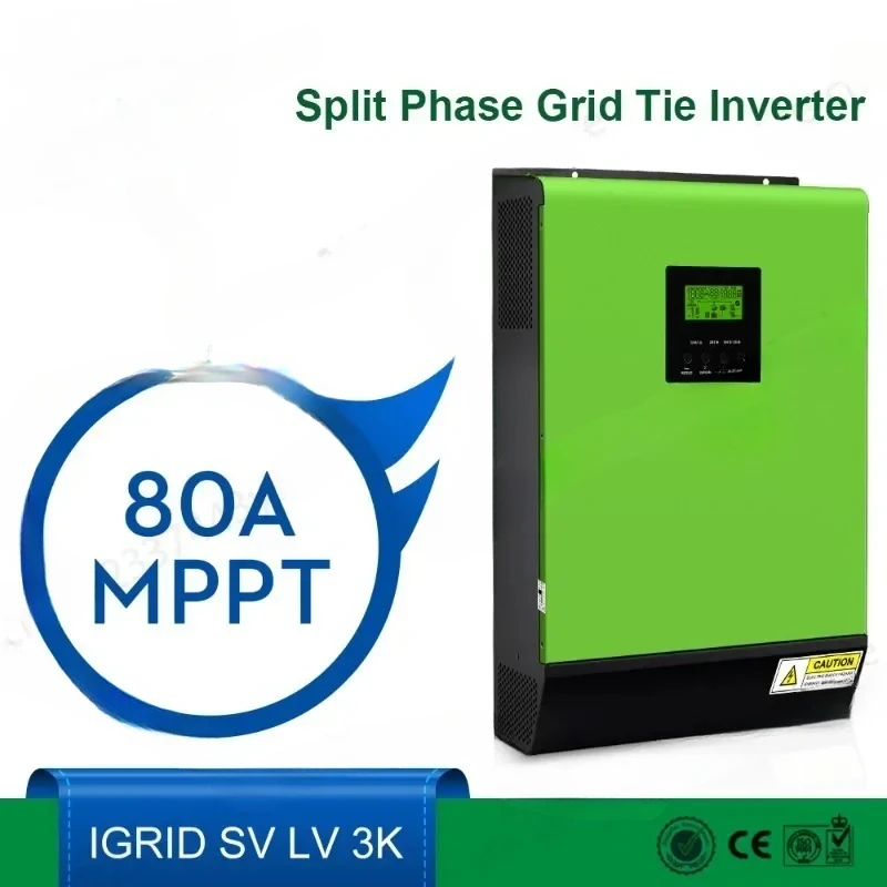 110V Split Phase 120V 2400W 24V Solar Inverter 2000W PV Array MPPT hybrid solar inverter without battery with 60a charger