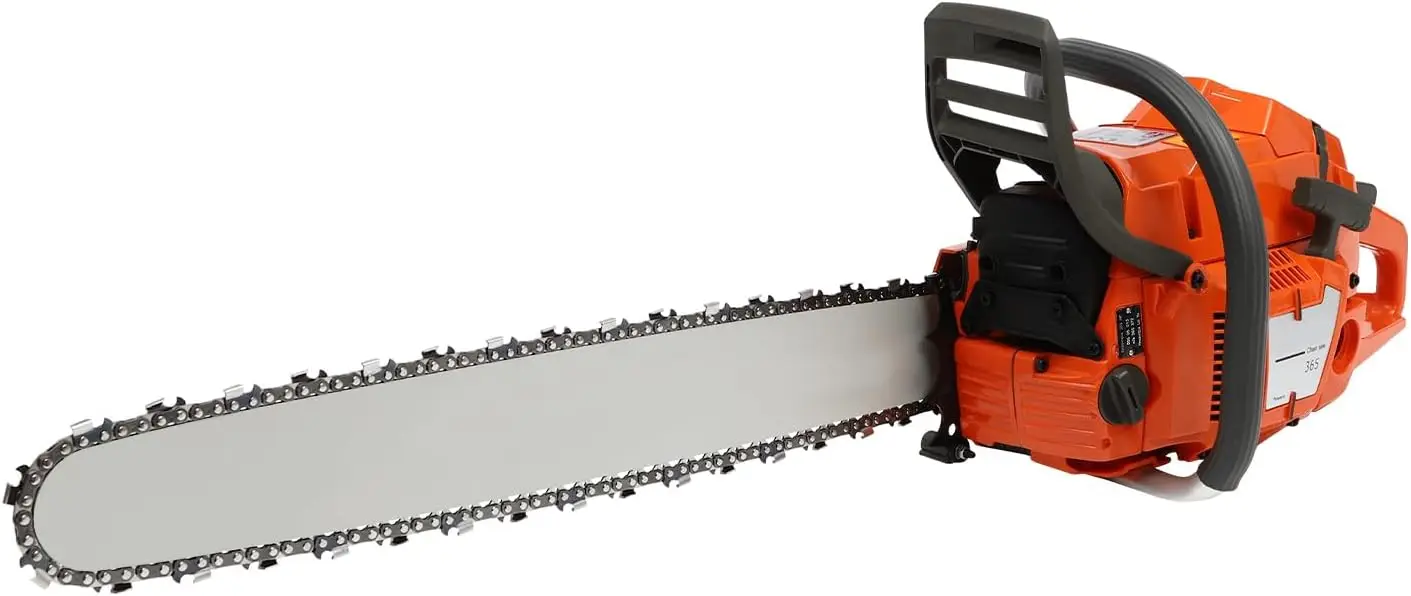 Gas Chainsaw, 24 Inch Gasoline Chainsaw Cutting Wood Gas Sawing Crankcase Chain Saw, 65Cc Gas Power Chainsaw With Bar And Chain