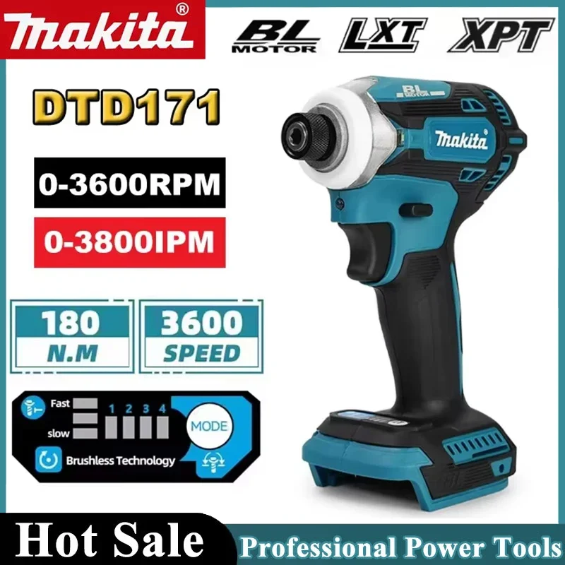 

Makita DTD171 Brushless Impact Driver Rechargeable Screwdriver Drills Cordless Power Tools 18V BL Motor Bare Tool Unit