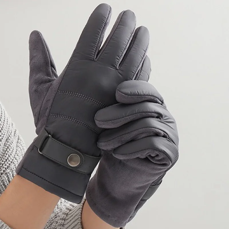 الخريف والشتاء القطيفة أسفل القماش النسخة الكورية لمس ركوب الخيل والقيادة يندبروف ودافئة قفازات من جلد الغزال