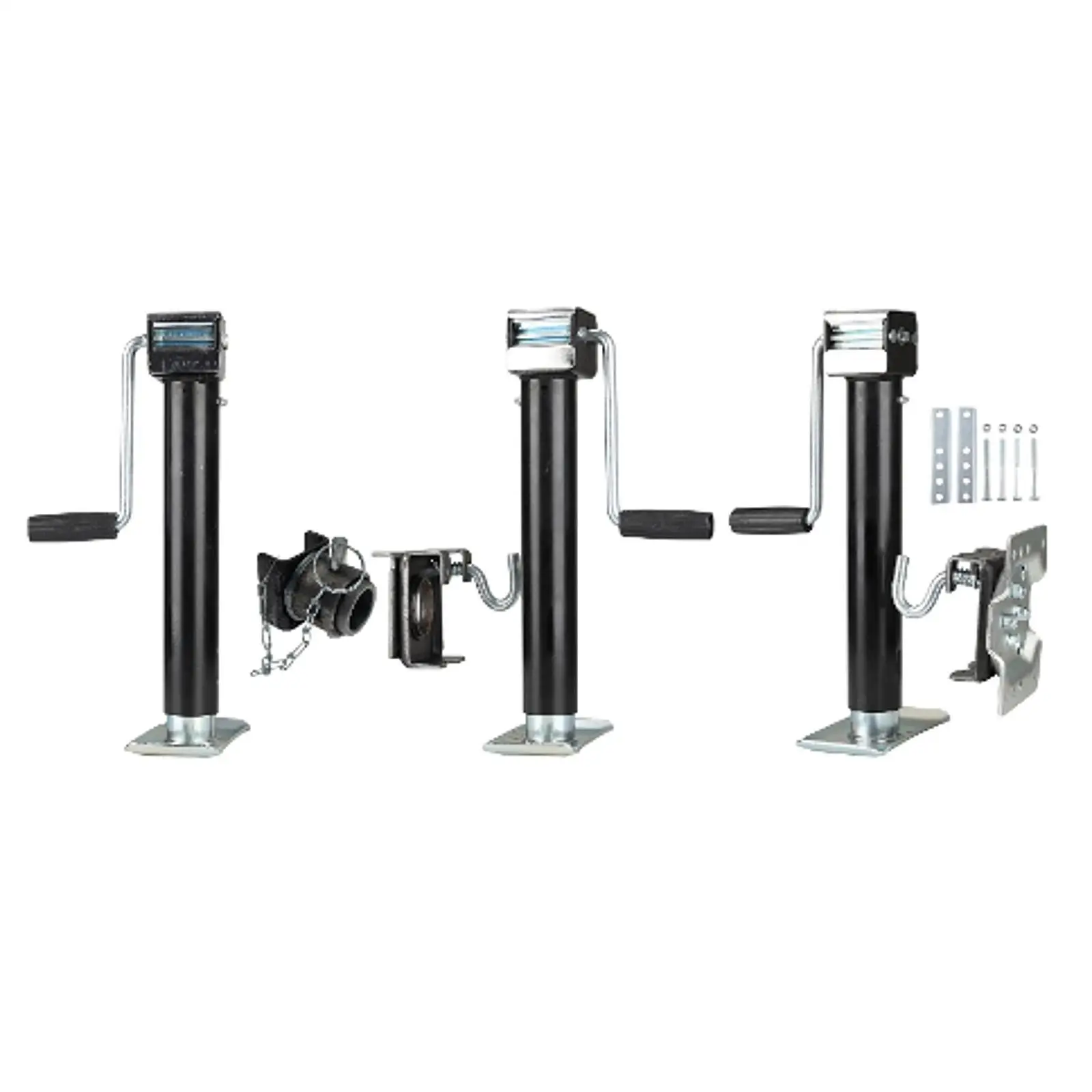 

Trailer Jack with Hand Crank Easy Installation Portable Stable Adjustable Height Multipurpose for Yacht Supplies