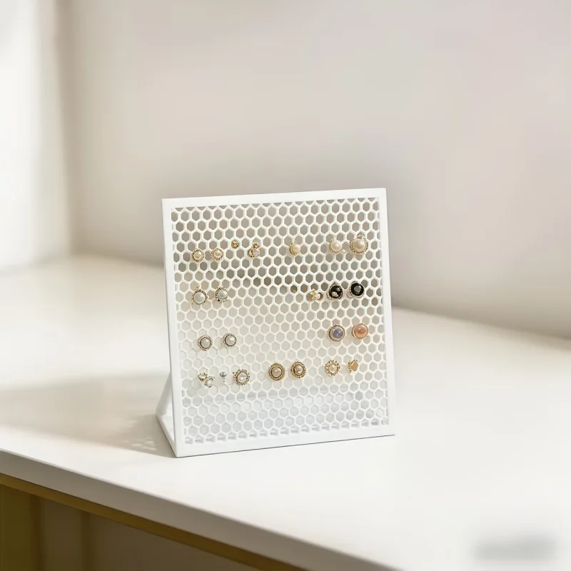 1pc Display Stand Earring Storage RackStable Desktop Brooch Storage Board Enamel Pin Collection Organization Rack Home Decor