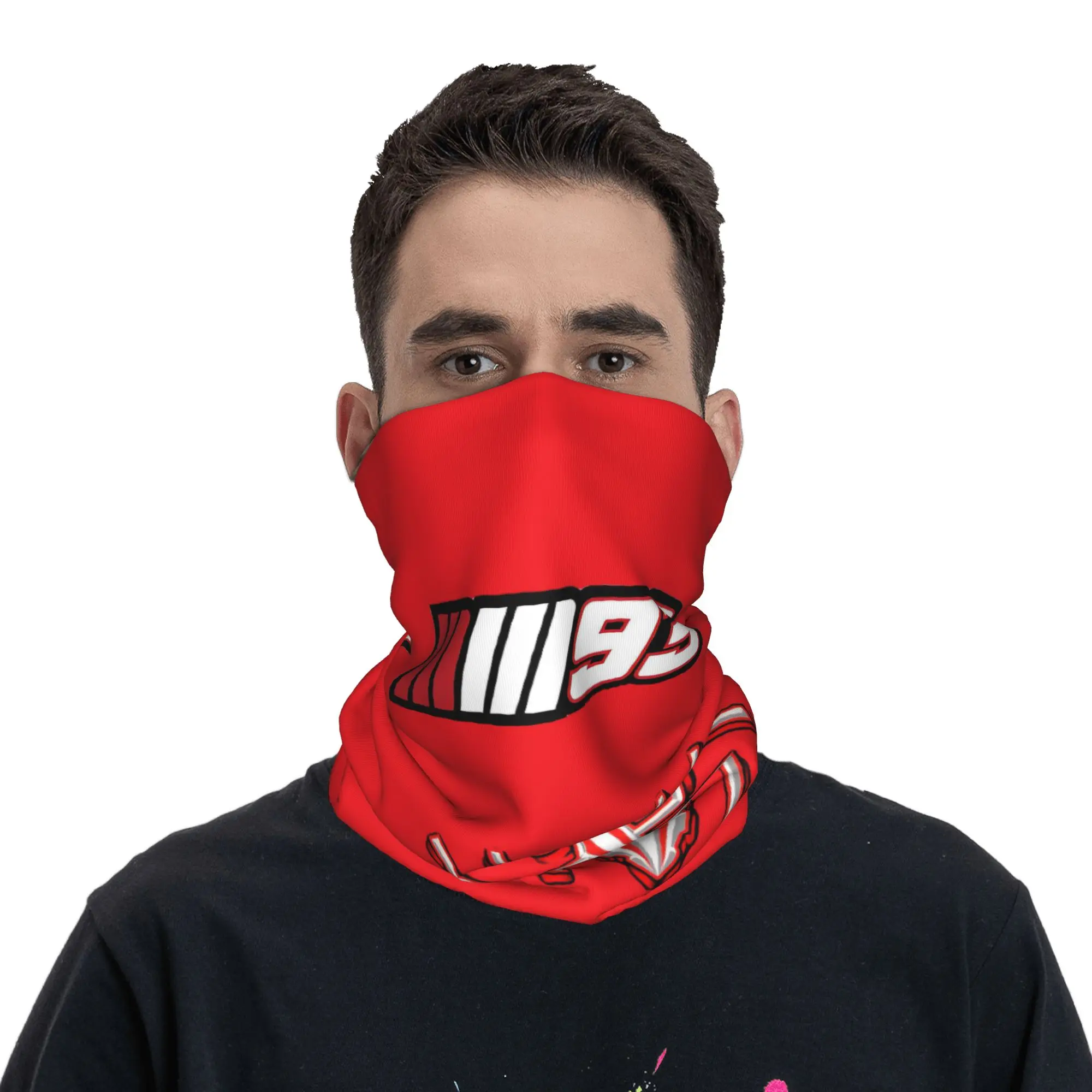 Custom M-Marced Motor 93 Bandana Neck Gaiter UV Protection Face Scarf Cover Women Men Motorcycle Rider Headband Tube Balaclava
