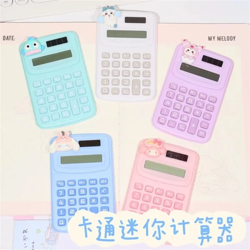 

Sanrio Kuromi Small Solar Calculator Portable Cute 8-bit LCD Electronic Home Office Calculator Children's Elementary School Gift