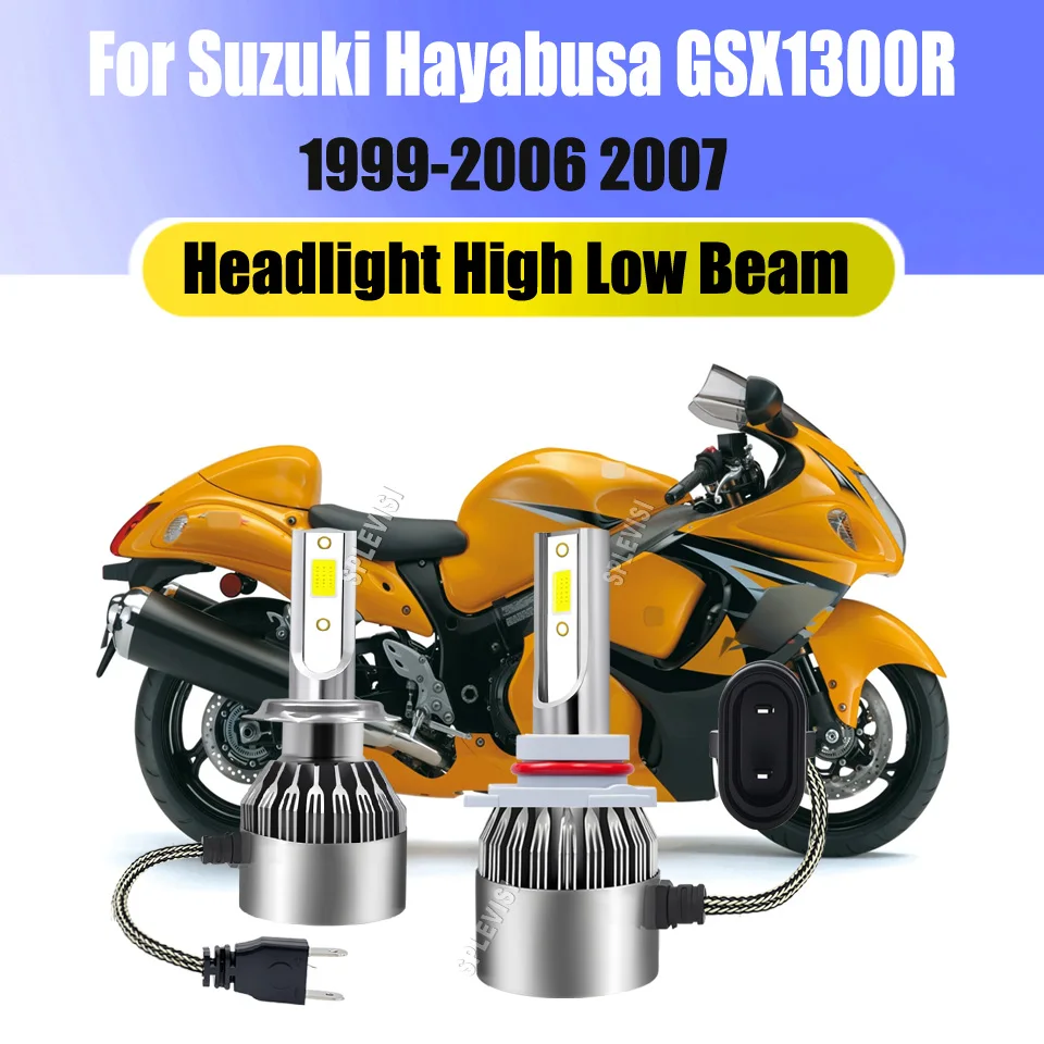 

9005 H7 Headlight High Low Beam Bulbs Focused Beam Technolog - For Suzuki Hayabusa GSX1300R 1999 2000 2001 2002 2003 2004-2007