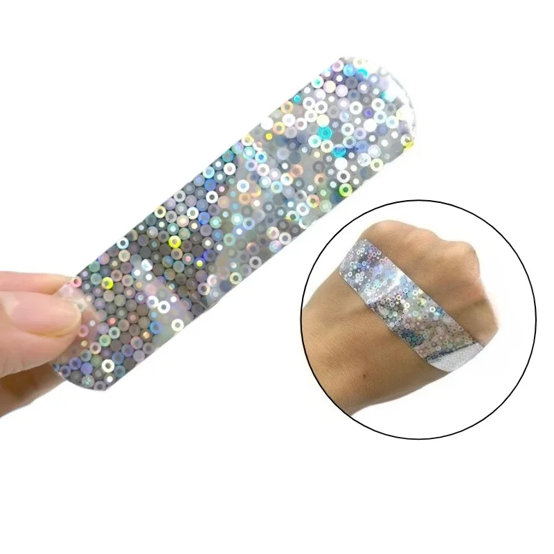 

30Pcs/Set Blingbling Waterproof Band Aid Laser Color Plasters for Wound Dressing Tape Patch Skin Care Adhesive Bandages Plaster