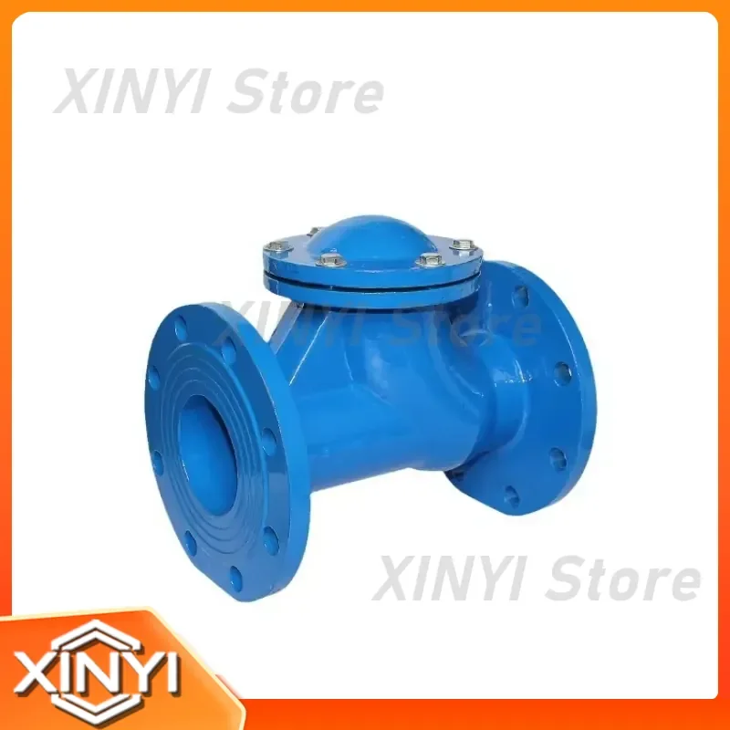 Cast Iron Horizontal Check Valve for Plumbing HVAC Water Systems Backflow Prevention Swing Type Low Pressure Pipe Fitting