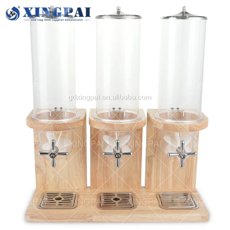 XINGPAI оптовая продажа с фабрики тройной головкой диспенсер для хлопьев современный высококачественный контейнер для дозатора зерна дуба