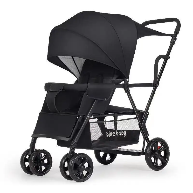 Twin strollers for front and rear strollers lightweight folding double two-seater strollers for reclining