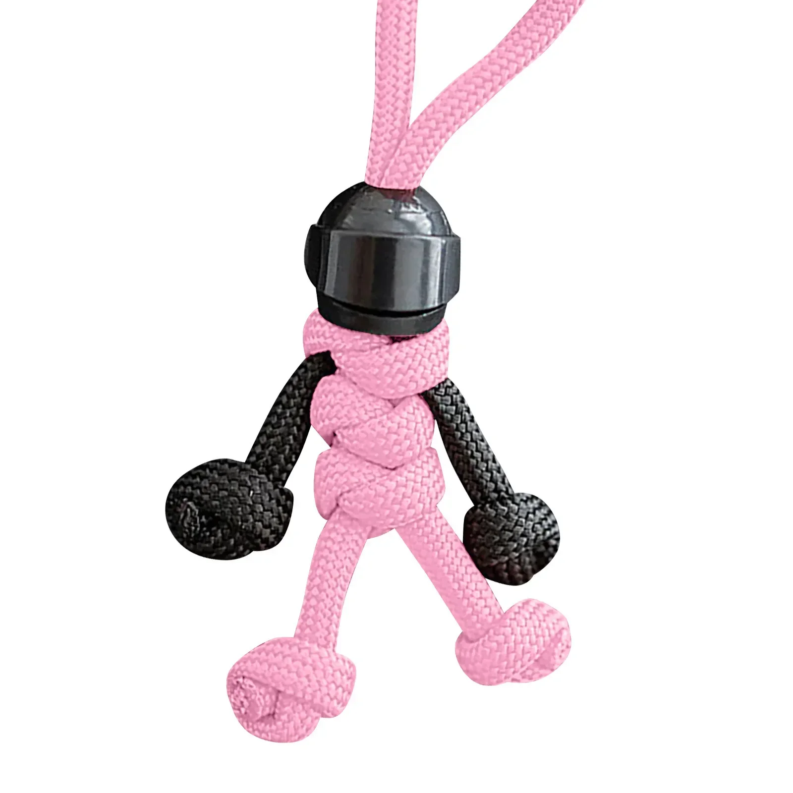 Handmade Building Block Keychain Biker Helmet Pendant Bag Rope Braided Paracord Backpack Doll Hanging Buddy Pendan Amagi