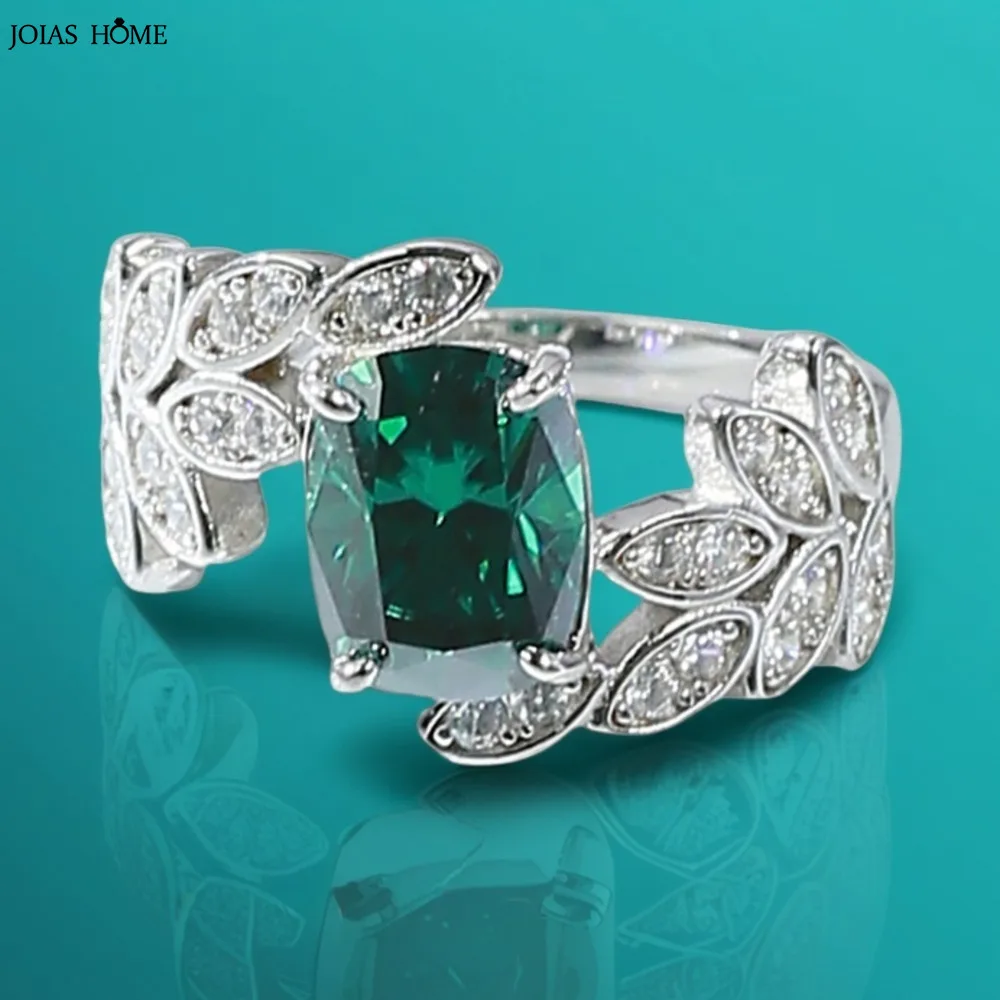 

Кольцо с муассанитом JoiasHome, серебро S925, 3 карата, 7*9, длинная подушка в форме зеленого темперамента, кольцо с бриллиантом из муассанита, Лидер продаж