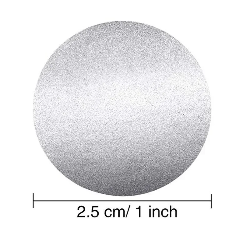 300pcs/roll Round Silver Scratch Off Stickers 1 Inch Labels Sticker for Party Activity Favors Stationery