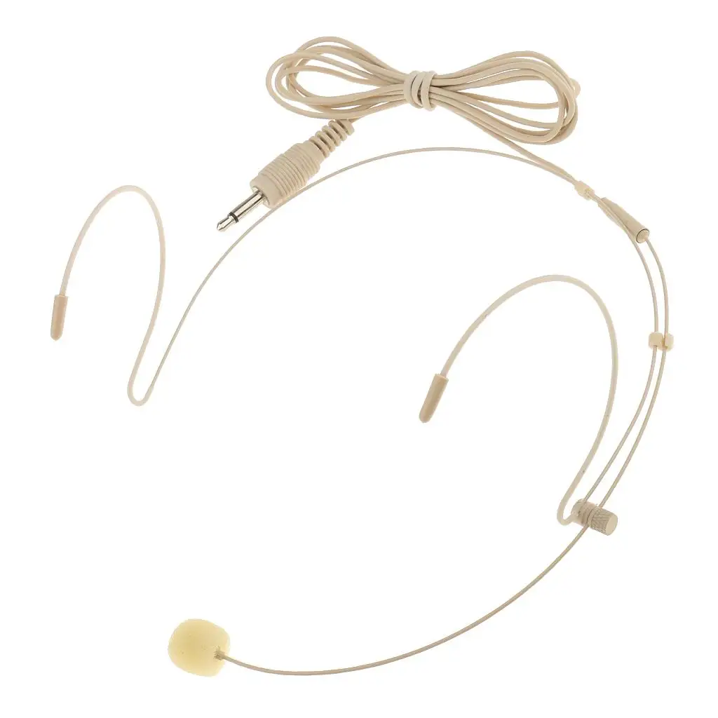 Mini Foldable Professional Ear Hook Headset Headworn Microphone Skin Color