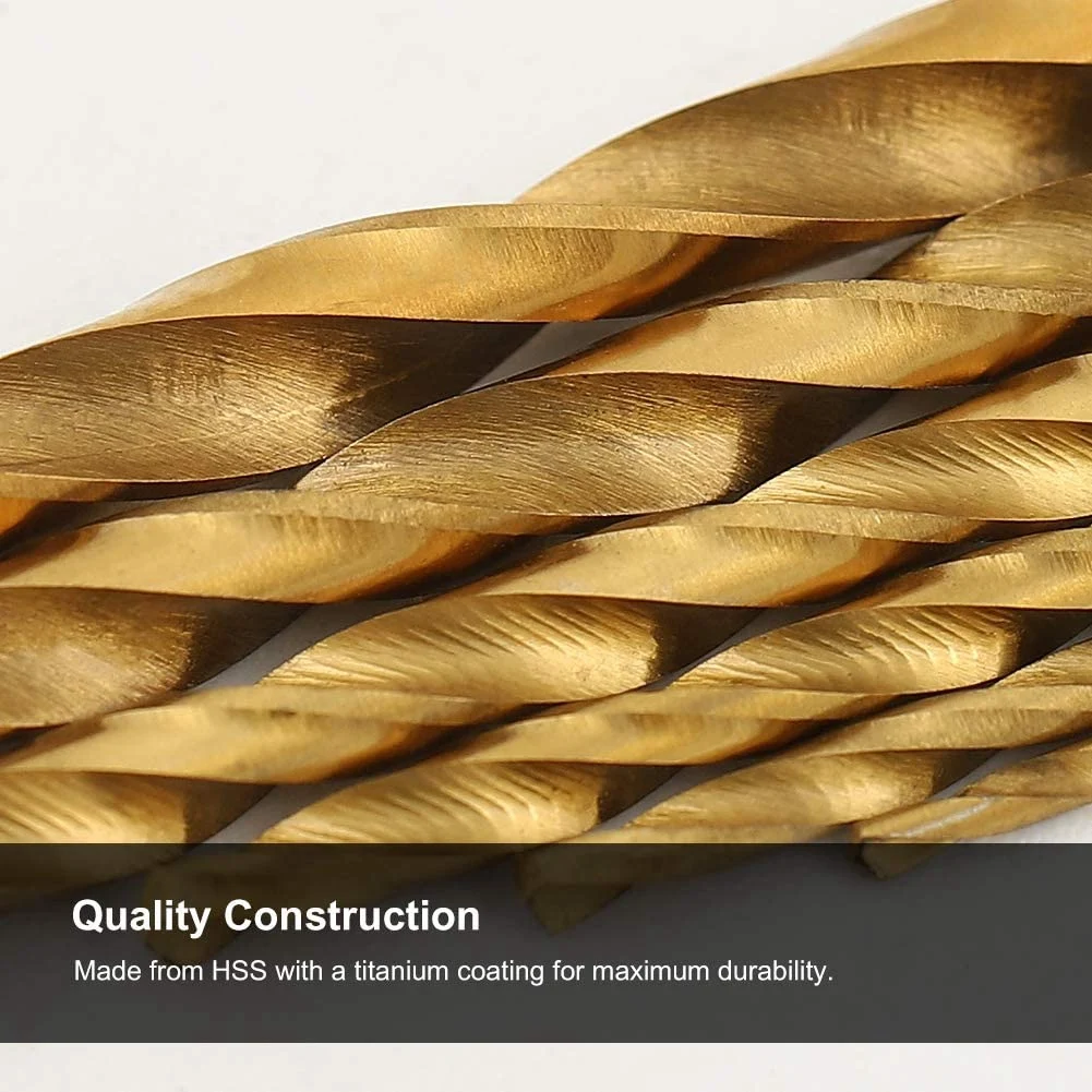 Conjunto de brocas de titânio, brocas HSS para metal, aço, madeira, plástico, cobre, liga de alumínio, 1mm a 3,5mm, 120 Pcs