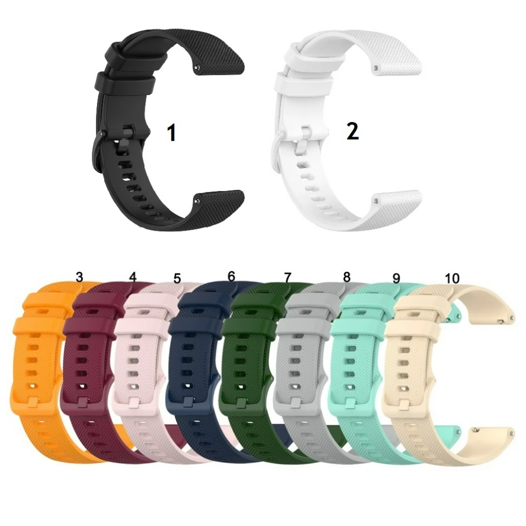 

18mm 20mm 22mm Soft Silicone Strap Candy color scheme Garmin Forerunner 265 255 255S 265S 245 245M 645 645M 55 158 Watch Band