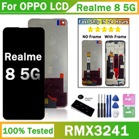 6.5'' Display For Oppo Realme 8 5G LCD Display 10 Touch Screen Digitizer Assembly For Realme8 5G RMX3241 Display Repair Parts