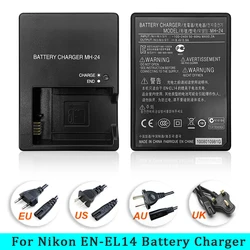 MH-24 Camera Battery Charger for Nikon En-el14 P7100 P7000 D3100 D5200 D5100 D3200 D3300 D5300 P7000 P7800 EN-EL14A EL14CBattery