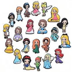 MESUCA 22pcs Princess Rapunzel Shoe Charms Set For Clogs Bag Bubble Slides Sandals,PVC Shoe Decorations Beach Bag Accessories