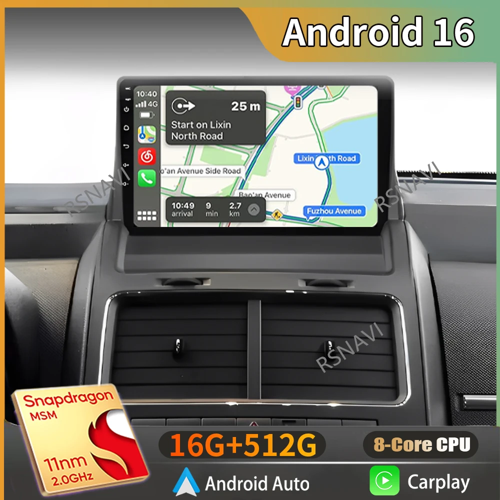 Radio para Auto Android 16 con Carplay, 4G+WIFI, para Dodge Journey 2009 2010 2011 2012, Reproductor Multimedia de Video 2din, GPS, Estéreo, Audio, BT