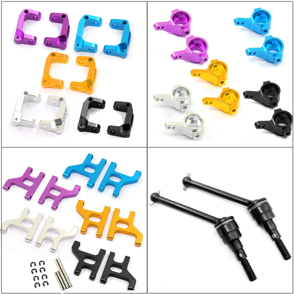 B49B-Metal Front Steering Cup C Hub Carrier Suspension Arm Drive Shaft For 1/10 RC Crawler Tamiya CC01 Upgrade Parts