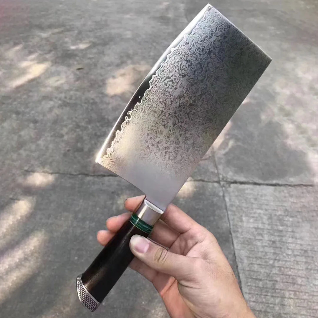 7 Inch Chopper Knife 103 Layers Damascus VG10 Steel Blade Chefs Cleaver Hatchet Slicing Kitchen Knives Bone Meat Poultry Tools