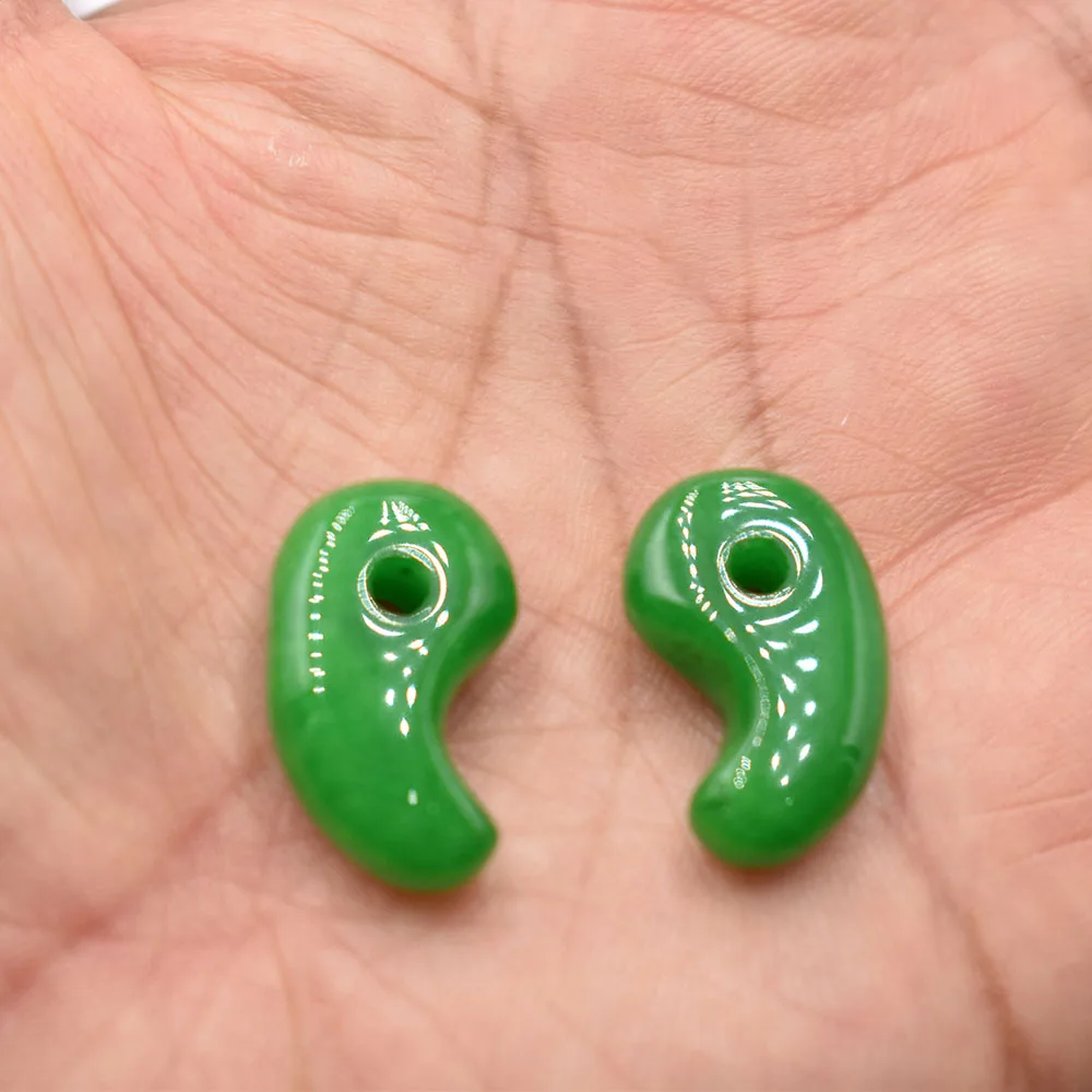 Großhandel 12 Stück/Set modische natürliche Tigerauge-Stein-Rosenquarz-Magatama-Anhänger für Schmuckherstellung, kostenloser Versand – Detail 5