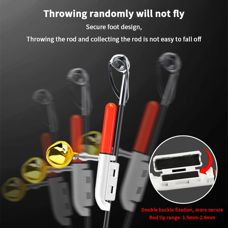 عصا صيد السمك الإلكترونية مع جرس وعائمة مضيئة، قابلة لإعادة الشحن عبر USB، منبه لدغة السمك 1/2 قطعة