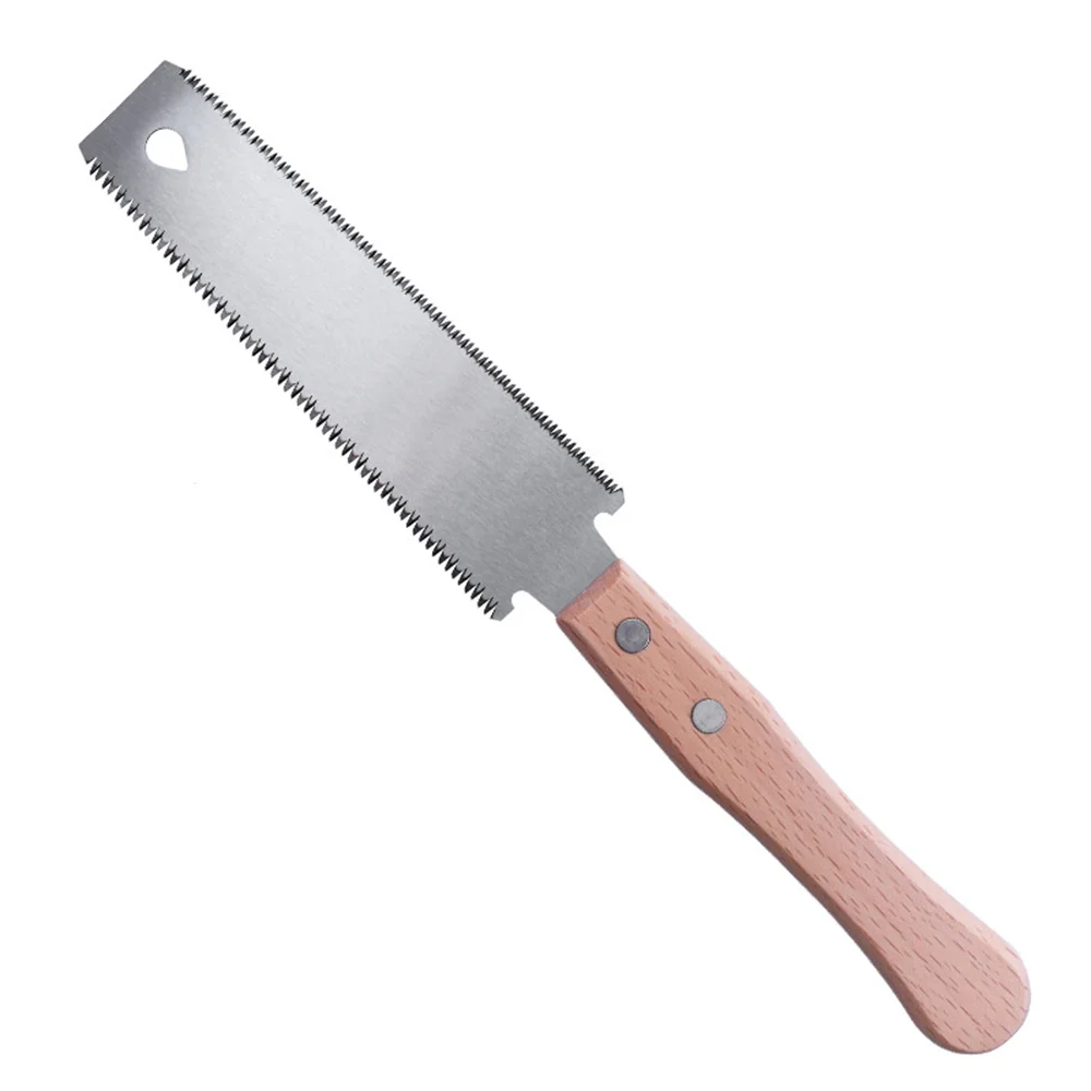 Japanese Style Hand Saw SK5 Flexible Blade Double Edge Sided Pull Saw 12/17 TPI Flush Cut Beech Handle Wood Saw for Woodworking
