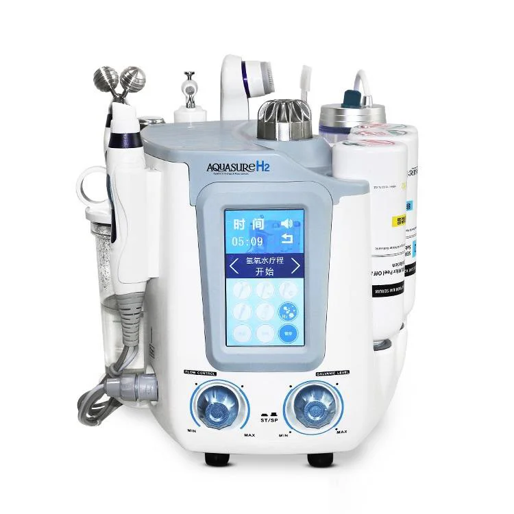 Hot Selling High Frequency Facial Machine 6 In 1 H2O2 Multifunctional Facial Skin Machine Oxygen Jet Facial Machine