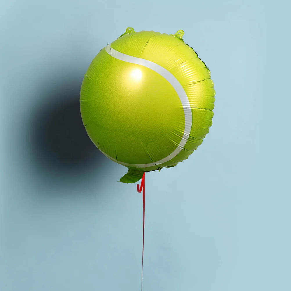 

12Pcs Inflatable Tennis Balloons Birthday Party Decorations Durable Lightweight Hanging Foil Balloons Sports Theme Favors