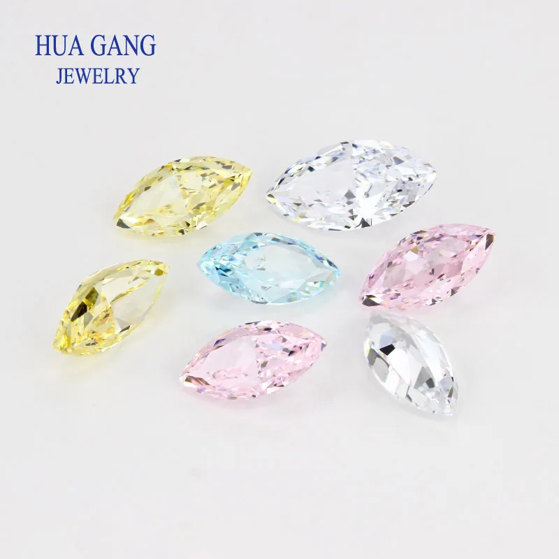 

Marquise Shape Ice Cut 9A Top Quality Leaf Multiple colors CZ Stone Synthetic Gems Cubic Zirconia Beads For Jewelry