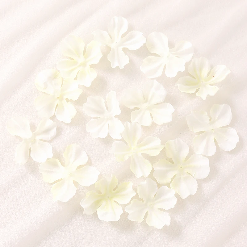 50/10 Stück künstliche Hortensienblütenköpfe für die Dekoration von Wohnräumen, Partys, Gärten, Hochzeiten, Bastelarbeiten und zur Herstellung von Blumenkränzen. – Detail 7