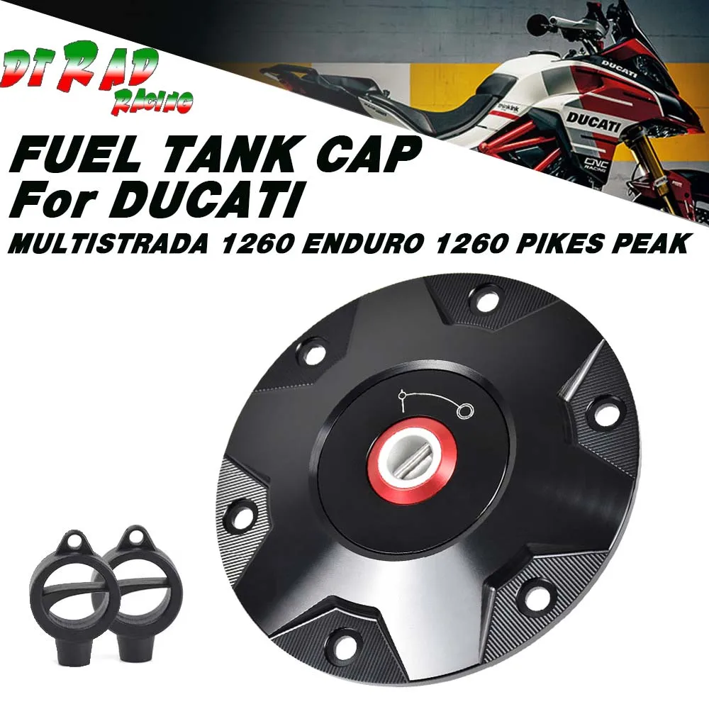 Motorcycle Accessories Fuel Tank Cap With Key Lock For DUCATI MULTISTRADA 1260 ENDURO/PIKES PEAK Oil Gas Plugs Quick Release