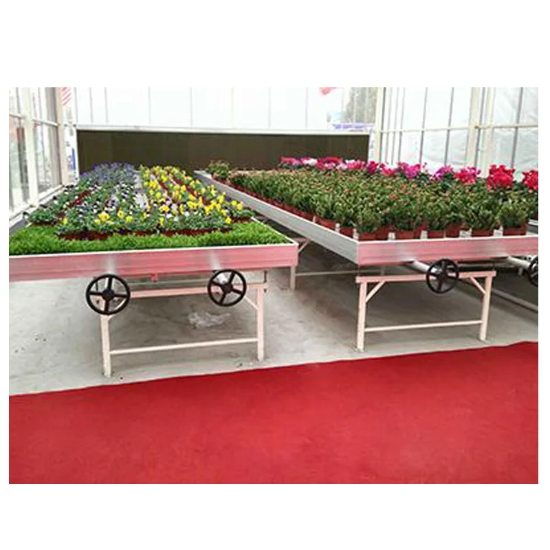 Hot Sale Growing Table Rolling Bench for Greenhouse