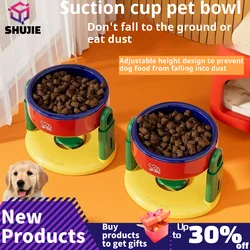 Pet Feeder Slow Feed Bowls Double Bowls Foldable With 3 Adjustable Height Suitable For Pets Of Different Heights