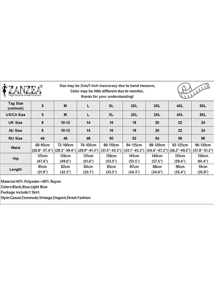 ZANZEA Damen-Röcke, einfarbig, modisch, elastisch, tailliert, lang, Jupes, lässig, lose Knöpfe, A-Linie, Faldas, Urlaub 2025, Sommerröcke