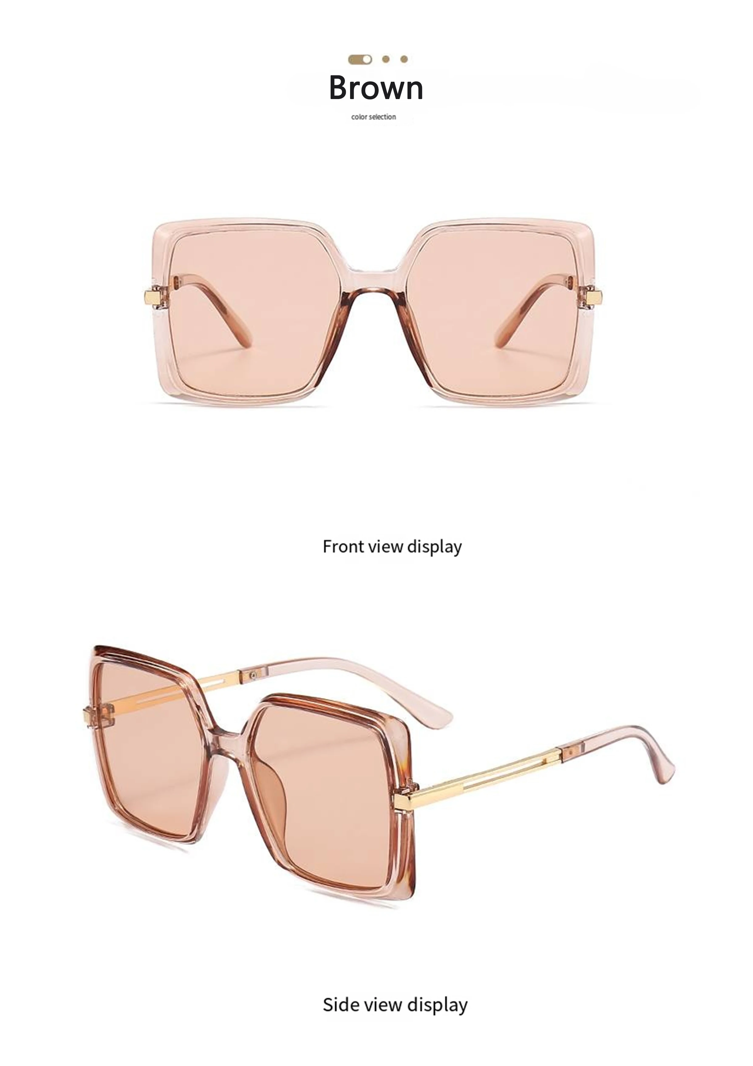 Neue klassische Retro-Sonnenbrille mit quadratischem Rahmen, stilvoll und schlankmachend, UV-schützende Damen-Sonnenbrille 4271 – Detail 10