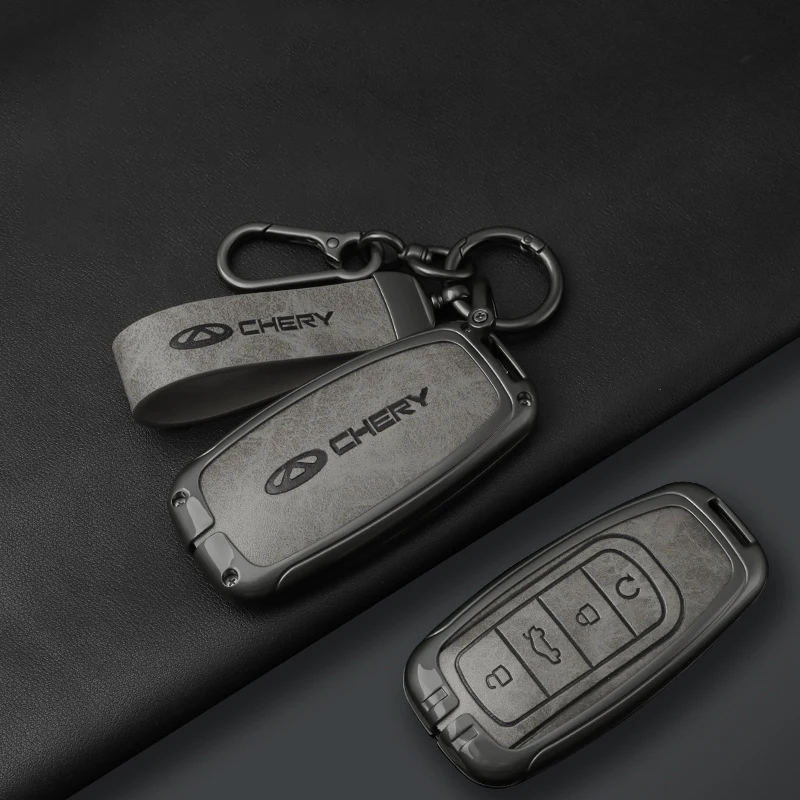 

Zinc Alloy Leather Car Remote Key Case Cover Keychain For Chery Tiggo 8plus Tiggo 8 New 5 Plus 7pro Max Omoda 5 C5 Accessories