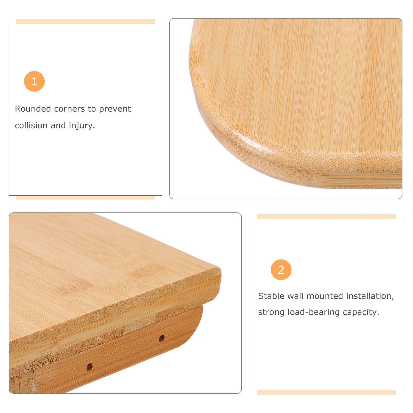 Floating Corner Shelves for Wall, 5.9x5.9 Inch Wood Corner Shelf Small, Space Optimizing Wall Mounted Display Shelf for Living