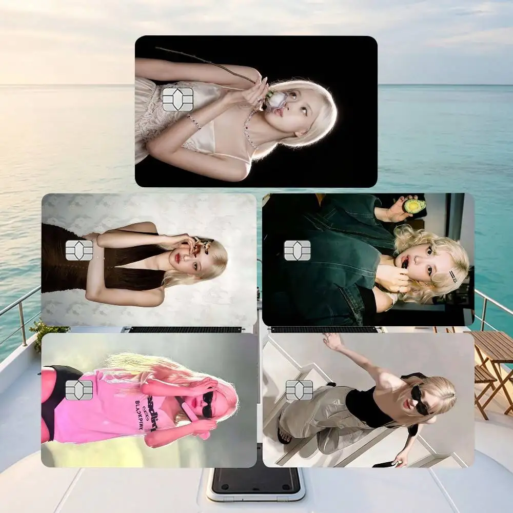 Hot Singer Park Chae Young Credit Card HD Stickers Game Card Decal Small Chip Waterproof Sticker Gift