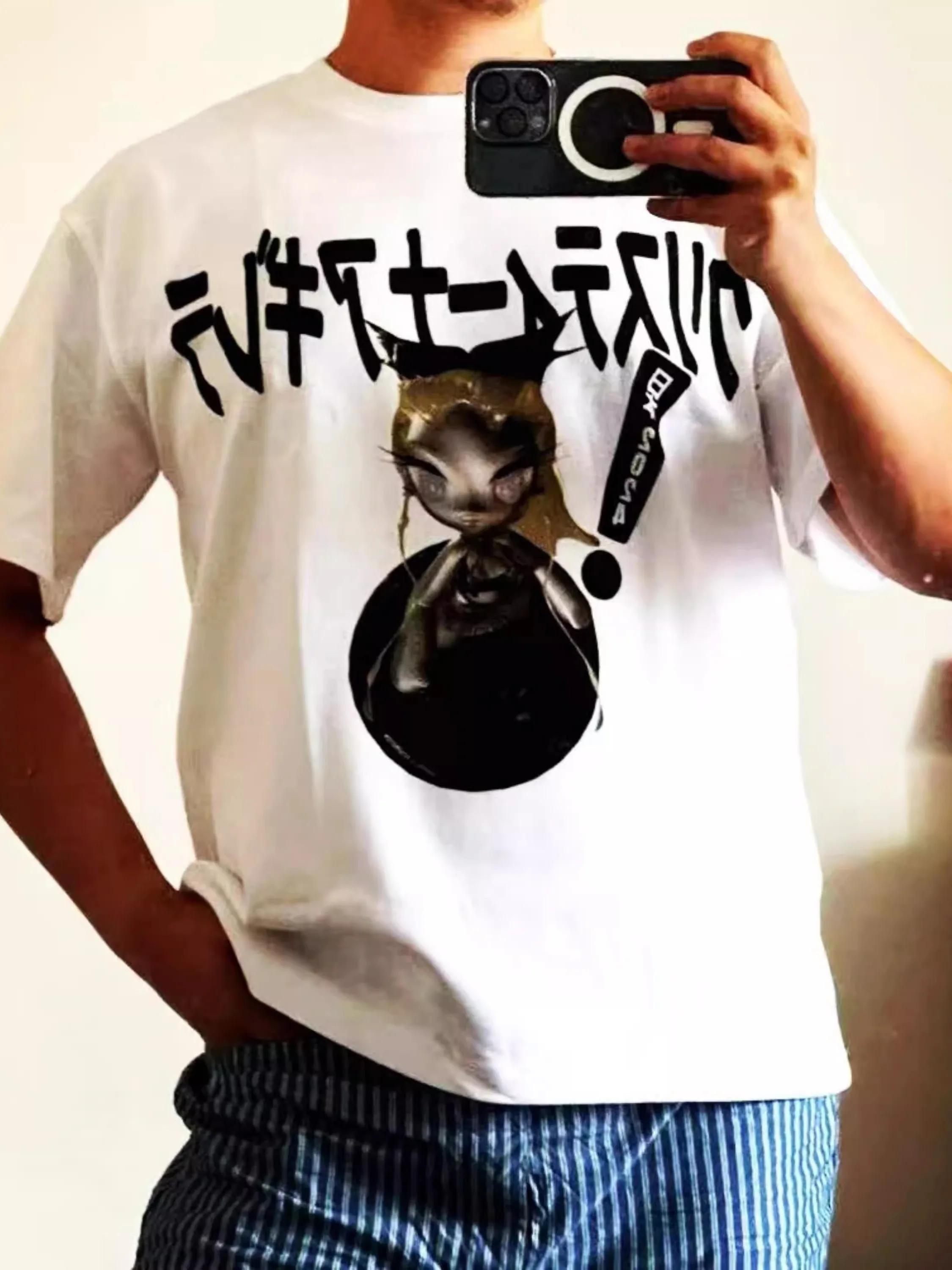 

Саморобные Christina Aguilera, эксклюзивные японские дышащие свободные футболки из чистого хлопка с принтом для мужчин и женщин