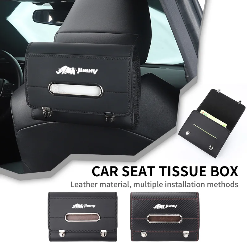 Car Seatback Tissue Holder Box Paper Towel Pouch Napkin Bag For Suzuki Jimny Alto Swift Grand Vitara Ignis DZire Baleno Spacia X
