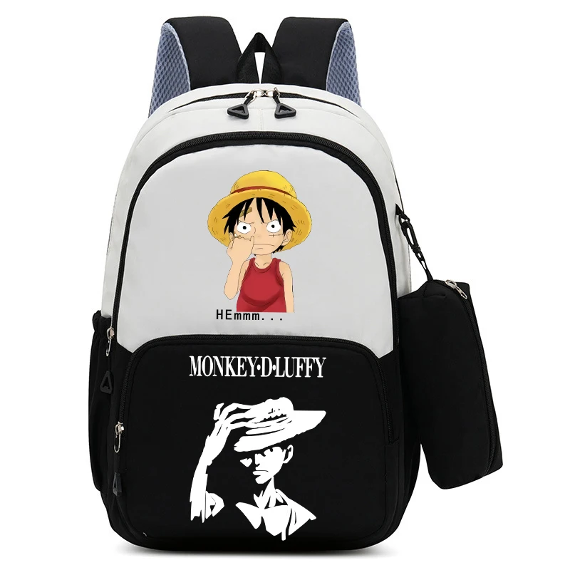 Ein Stück Schultasche Bleistift Box Cartoon Junge Mädchen Rucksack Jugend Große Kapazität Tragbare Rucksack Mode Anime Student Rucksack